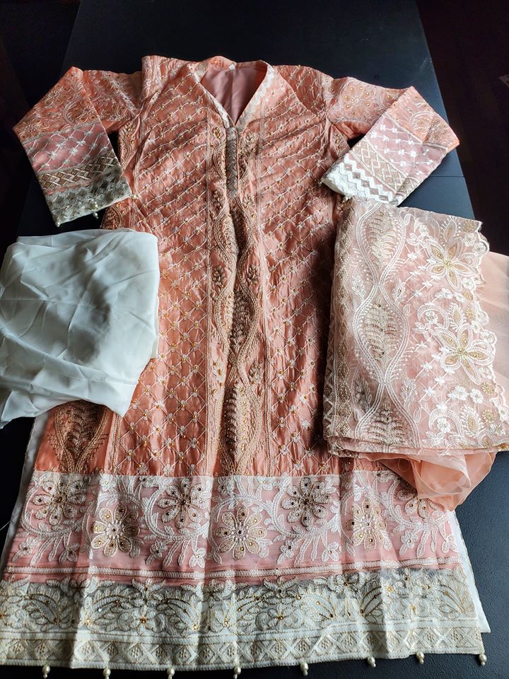 Pakistani Stitched Embroidery Party Wear Dresses Ready To Ship