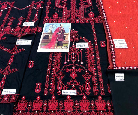 Pakistani Stitched Embroidery Lawn Suit Ready To Ship