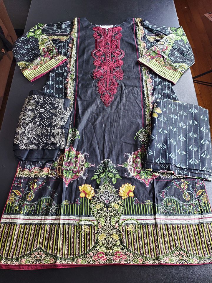 Pakistani Stitched Embroidery Lawn Suit Ready To Ship