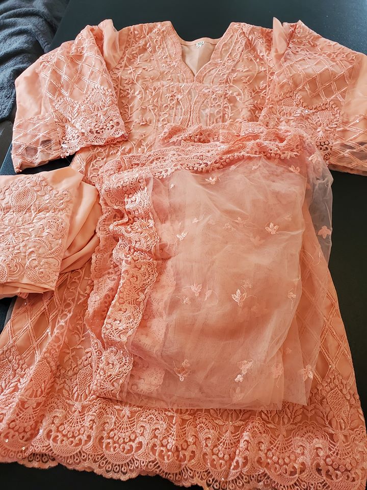 Pakistani Stitched Embroidery Party Wear Dresses Ready To Ship