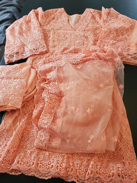 Pakistani Stitched Embroidery Party Wear Dresses Ready To Ship