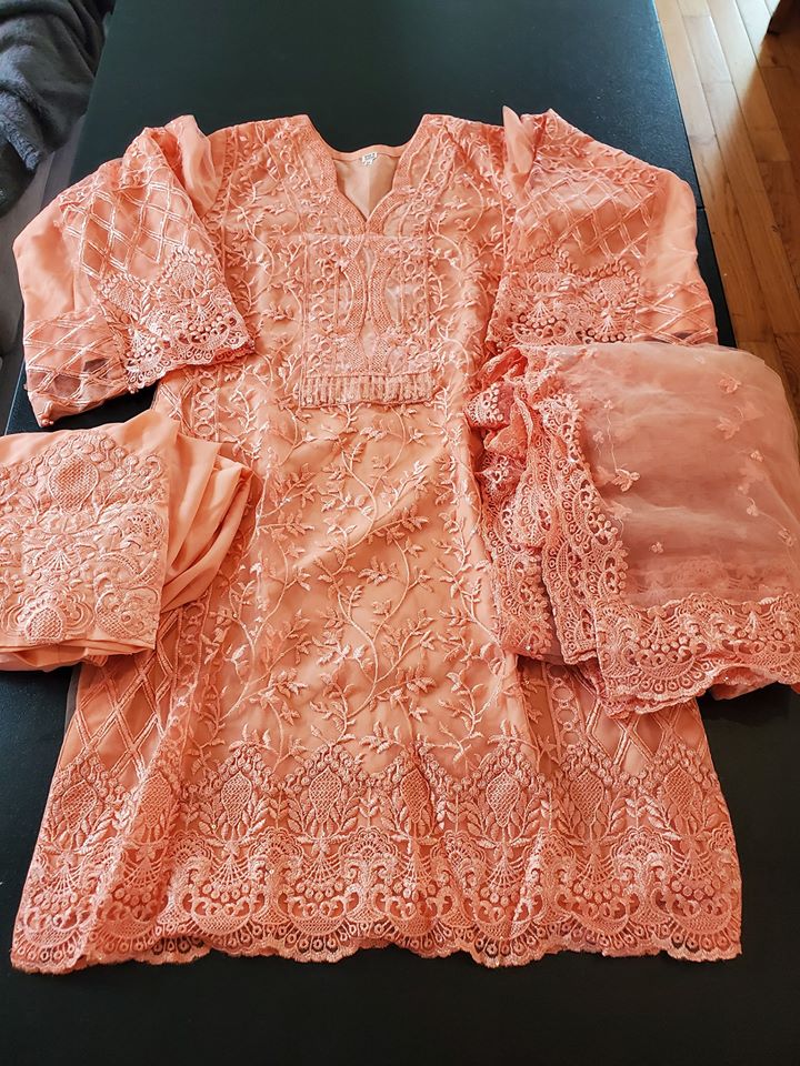 Pakistani Stitched Embroidery Party Wear Dresses Ready To Ship