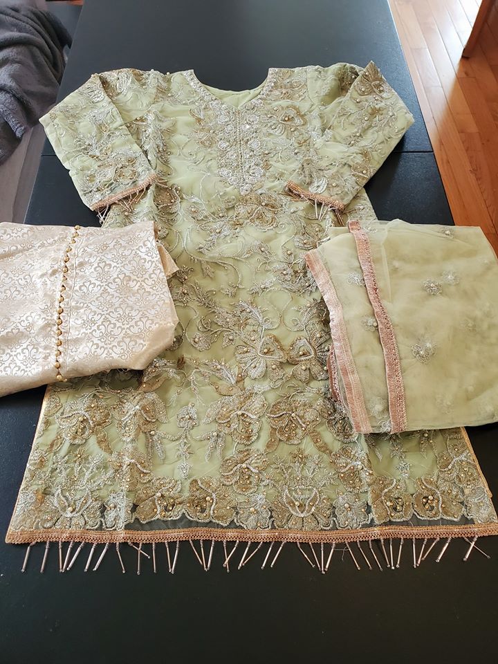 Pakistani Stitched Embroidery Party Wear Dresses Ready To Ship