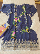 Pakistani Stitched lawn Embroidered Salwar kameez ready to ship