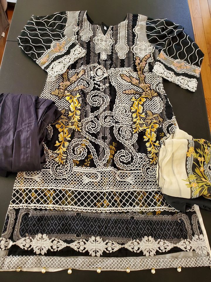 Pakistan Stitched Embroidery Lawn Suit Ready To Ship