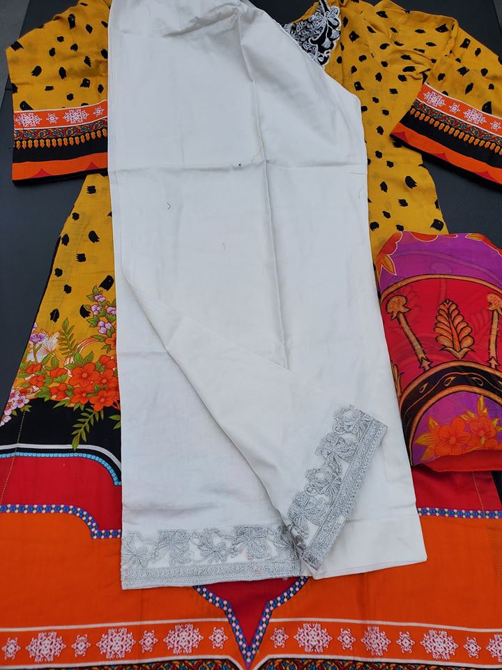 Pakistani Stitched Embroidery Lawn Suit Ready To Ship