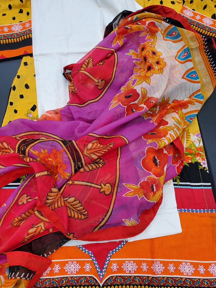 Pakistani Stitched Embroidery Lawn Suit Ready To Ship