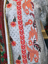 Pakistani Stitched Embroidered lawn Salwar kameez ready to ship