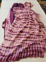 Pure silk tye dye designer salwer kamiz with pure chiffon dupatta