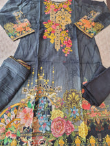 Pakistani Stitched lawn Embroidered Salwar kameez ready to ship