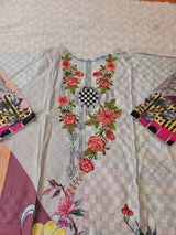 Pakistani Stitched lawn Embroidered Salwar kameez ready to ship