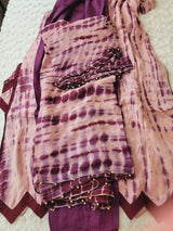 Pure silk tye dye designer salwer kamiz with pure chiffon dupatta