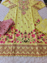 Pakistani Stitched lawn Embroidered Salwar kameez ready to ship