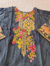 Pakistani Stitched lawn Embroidered Salwar kameez ready to ship