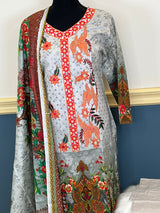 Pakistani Stitched Embroidered lawn Salwar kameez ready to ship