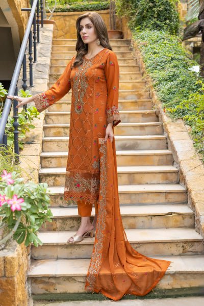 Mizka by Mi-Creation Luxury  Embroidered Chiffon Collection-100% Original