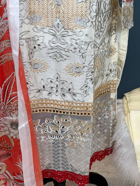 Pakistani Stitched Embroidered lawn Salwar kameez ready to ship