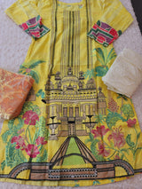 Indian Cotton Stitched Embroidery Suit Ready To Ship