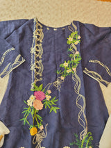 Pakistani Stitched lawn Embroidered Salwar kameez ready to ship