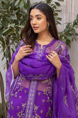 Charizma Chimmer Embroidered Chiffon 100% Original