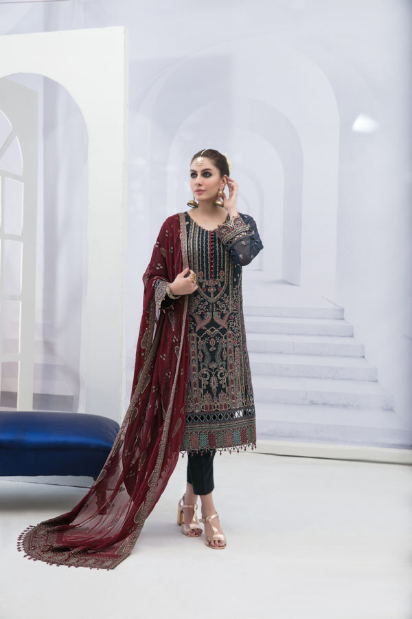 Goncha by Tawakkal Chiffon Embroidered 100% Original Guaranteed