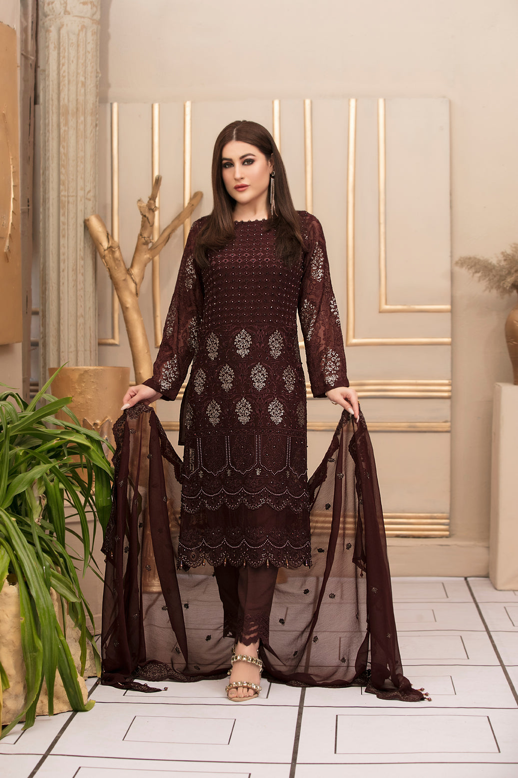 Tawakkal Embroidered Chiffon Collection-100% Original Guaranteed