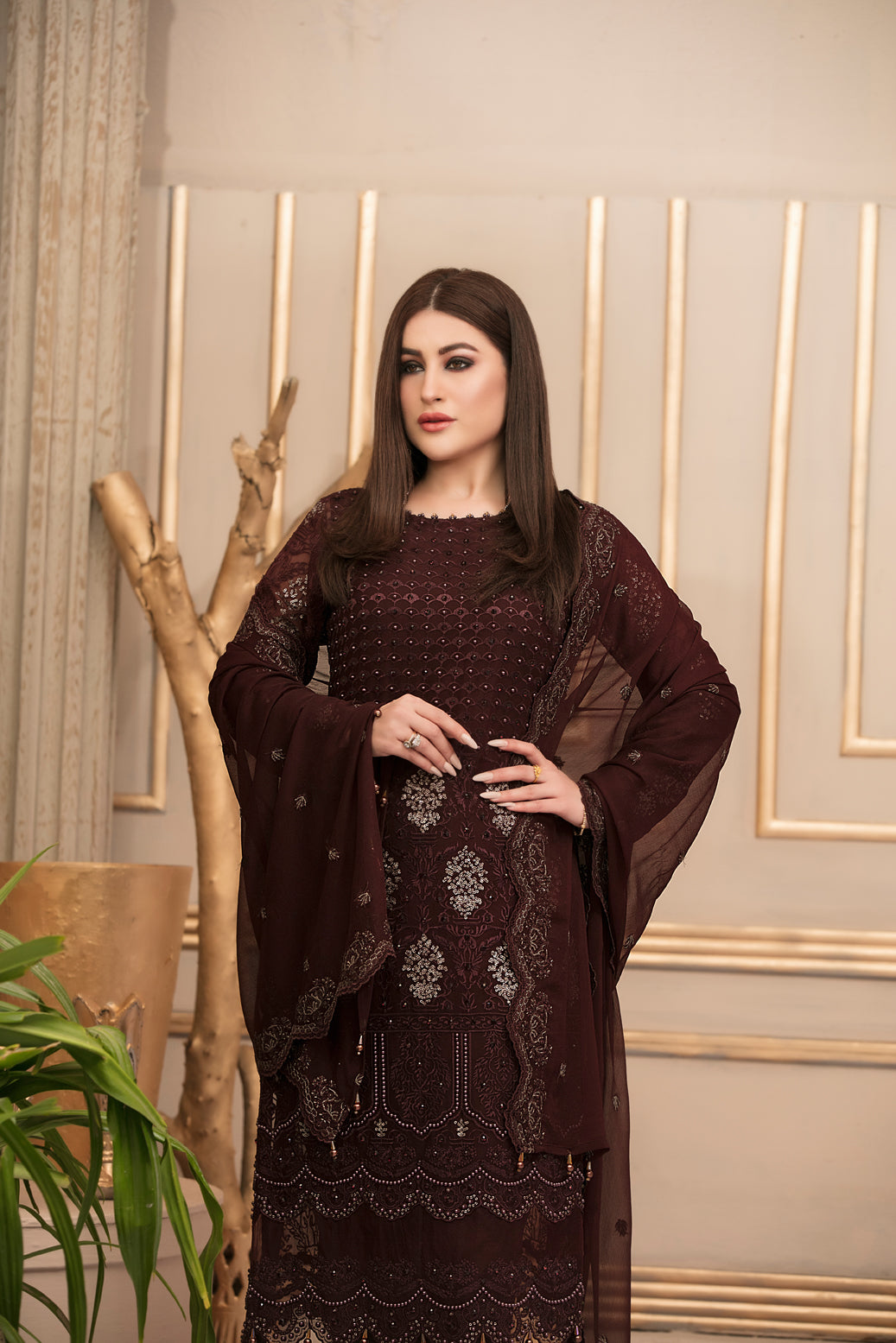 Tawakkal Embroidered Chiffon Collection-100% Original Guaranteed
