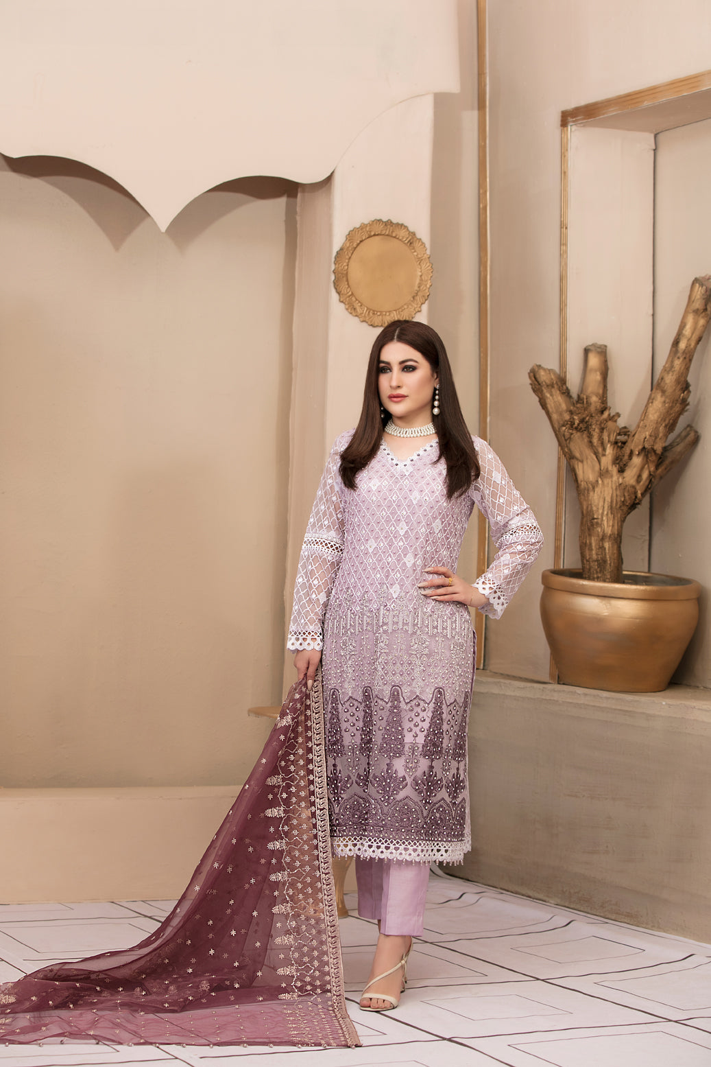 Tawakkal Embroidered Chiffon Collection-100% Original Guaranteed