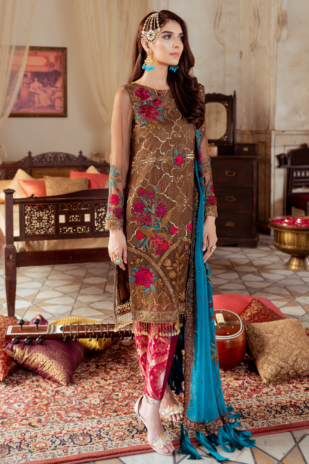 Majestic by Imrozia Embroidered Chiffon 19-100% Original Guaranteed