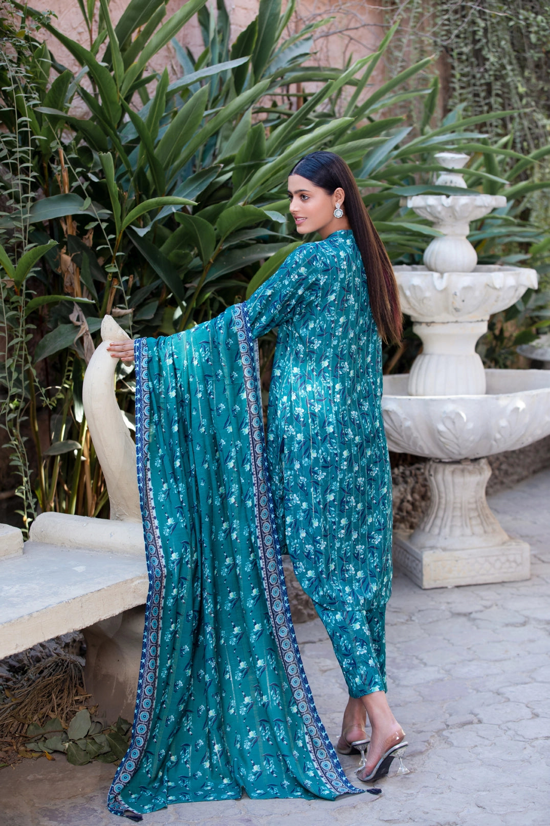 Merana Linen With Shawl Dupatta by Tawakkal 100% Original