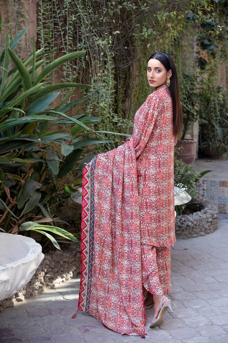 Merana Linen With Shawl Dupatta by Tawakkal 100% Original