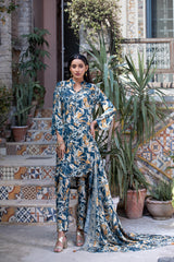 Merana Linen With Shawl Dupatta by Tawakkal 100% Original