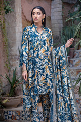 Merana Linen With Shawl Dupatta by Tawakkal 100% Original