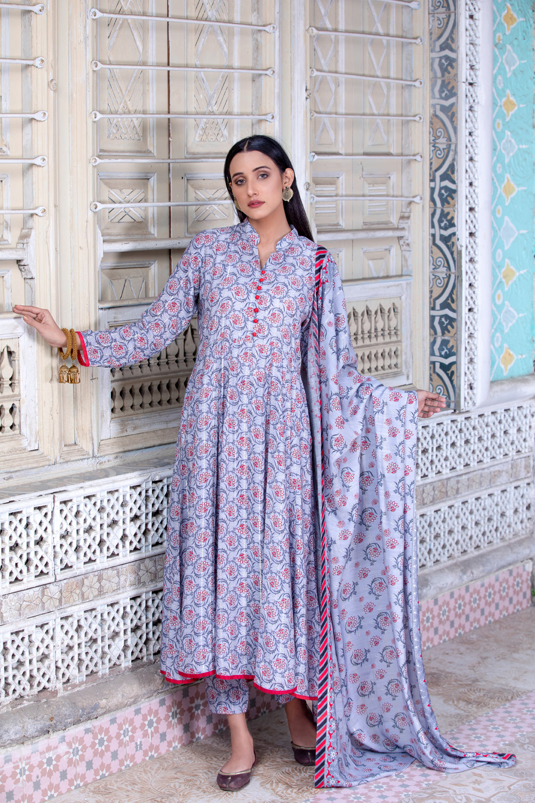 Merana Linen With Shawl Dupatta by Tawakkal 100% Original