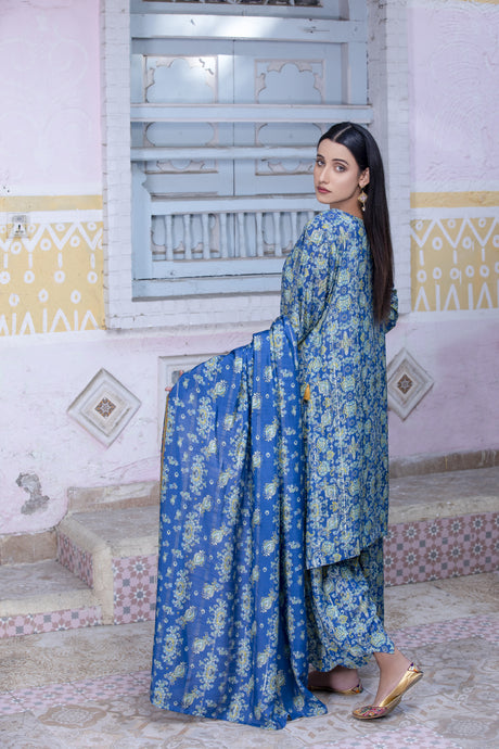 Merana Linen With Shawl Dupatta by Tawakkal 100% Original