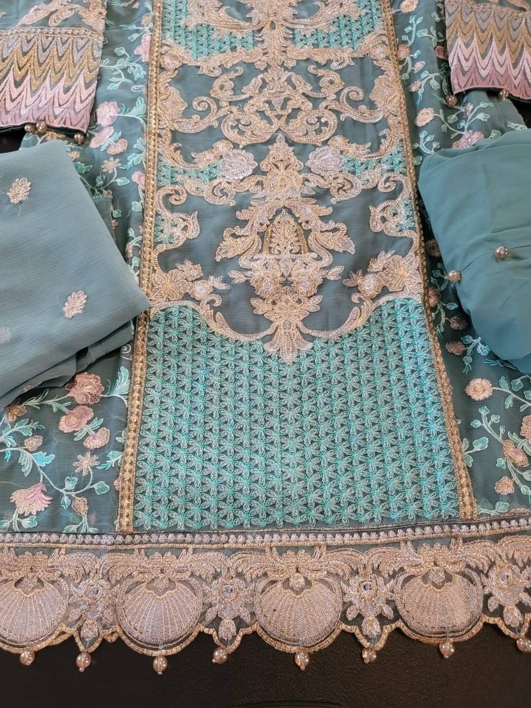 Pakistani Stitched Embroidery Party Wear Dresses Ready To Ship