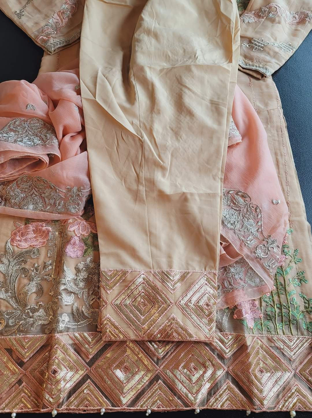 Pakistani Stitched Embroidery Party Wear Dresses Ready To Ship