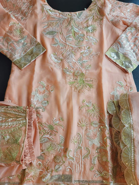 Pakistani Stitched Embroidery Party Wear Dresses Ready To Ship