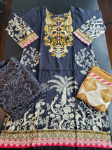 Pakistani linen Embroidered Salwar kameez Ready To Ship