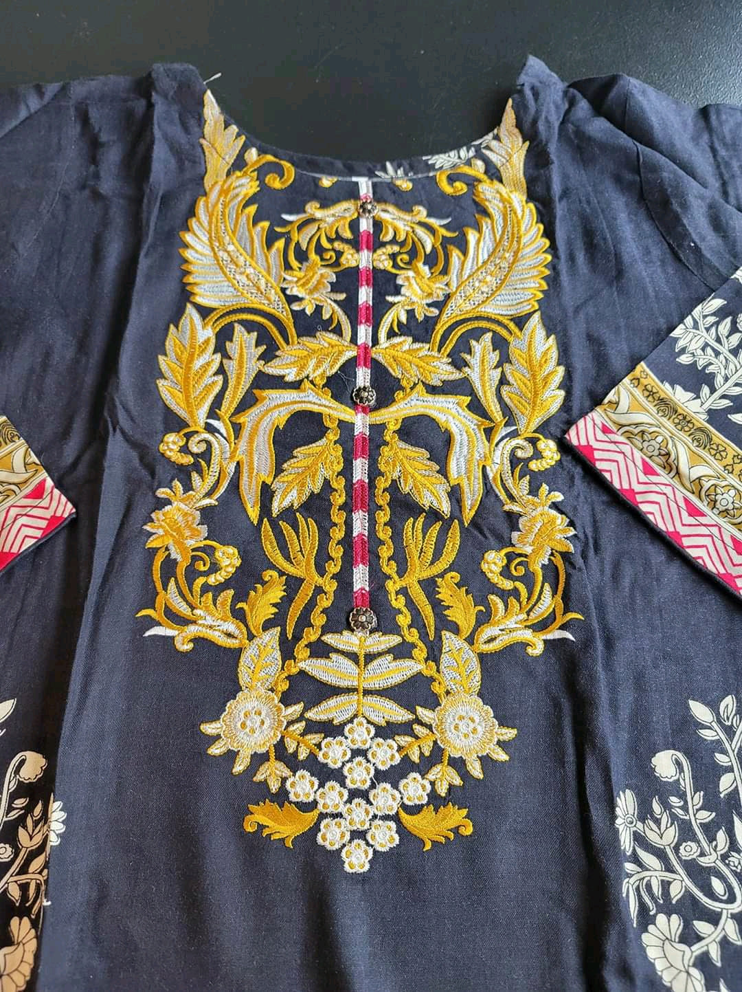 Pakistani linen Embroidered Salwar kameez Ready To Ship