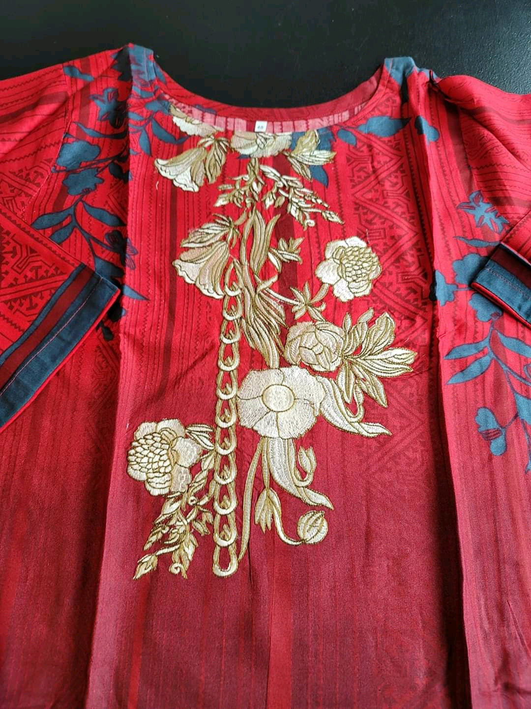 Pakistani linen Embroidered Salwar kameez Ready To Ship