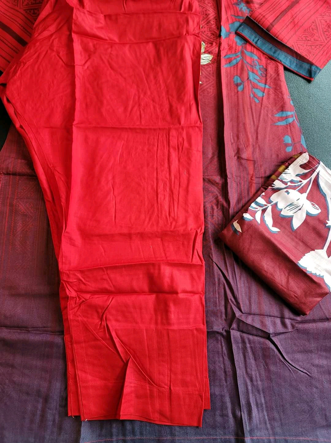 Pakistani linen Embroidered Salwar kameez Ready To Ship