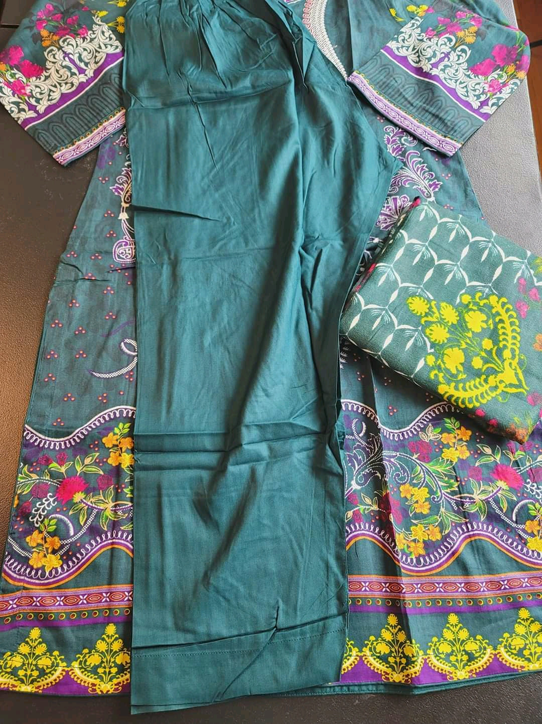 Pakistani linen Embroidered Salwar kameez Ready To Ship