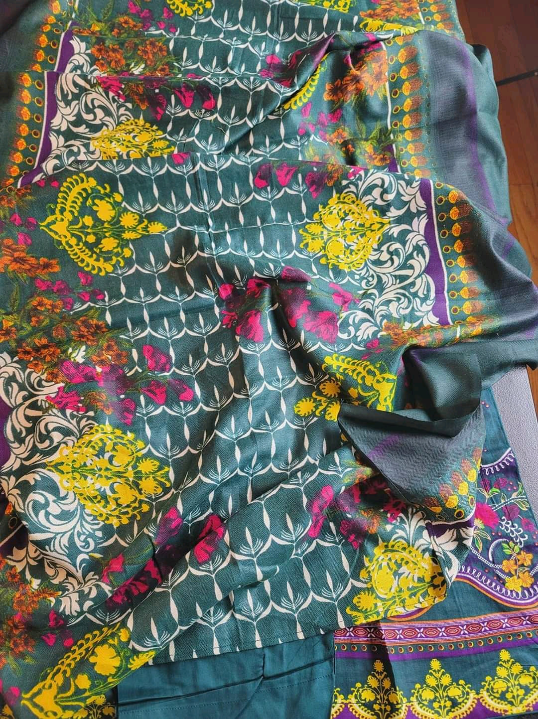 Pakistani linen Embroidered Salwar kameez Ready To Ship