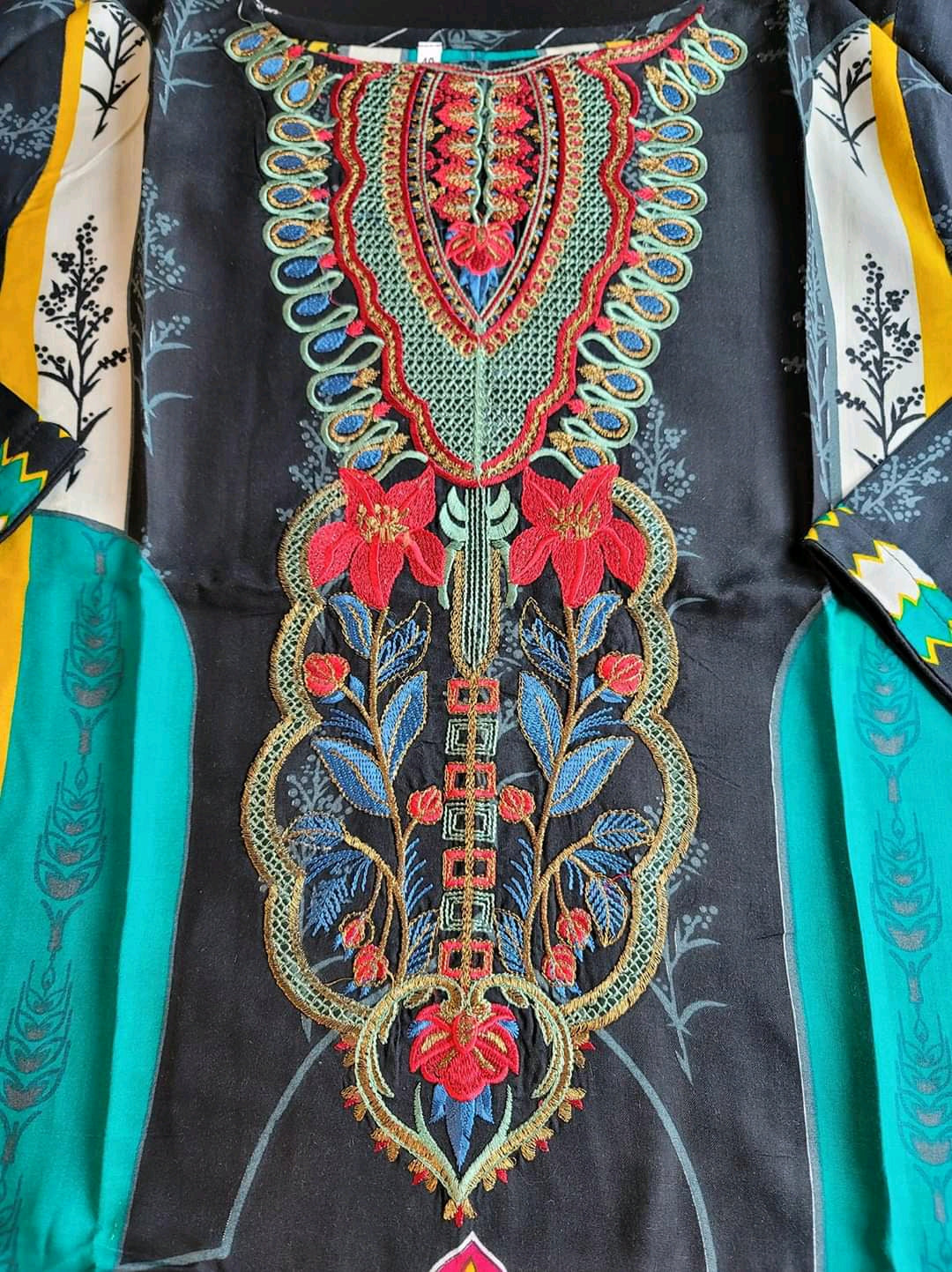 Pakistani linen Embroidered Salwar kameez Ready To Ship