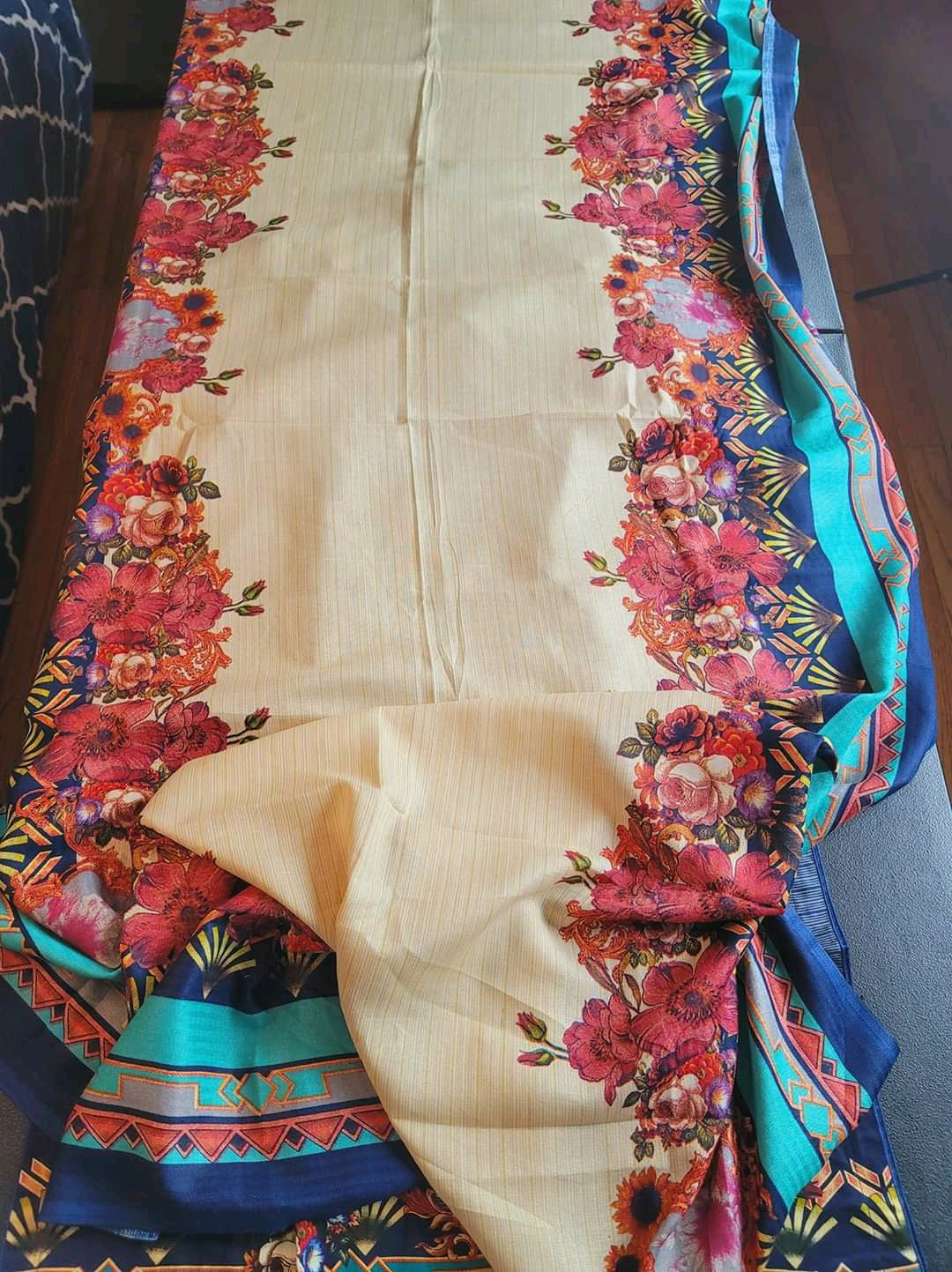 Pakistani linen Embroidered Salwar kameez Ready To Ship