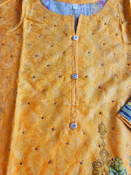 Pakistani linen Embroidered Salwar kameez Ready To Ship