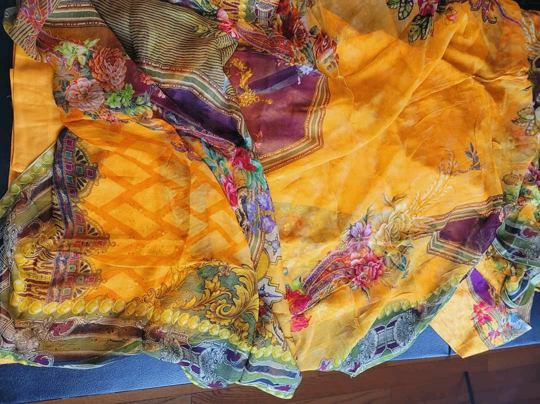 Pakistani linen Embroidered Salwar kameez Ready To Ship