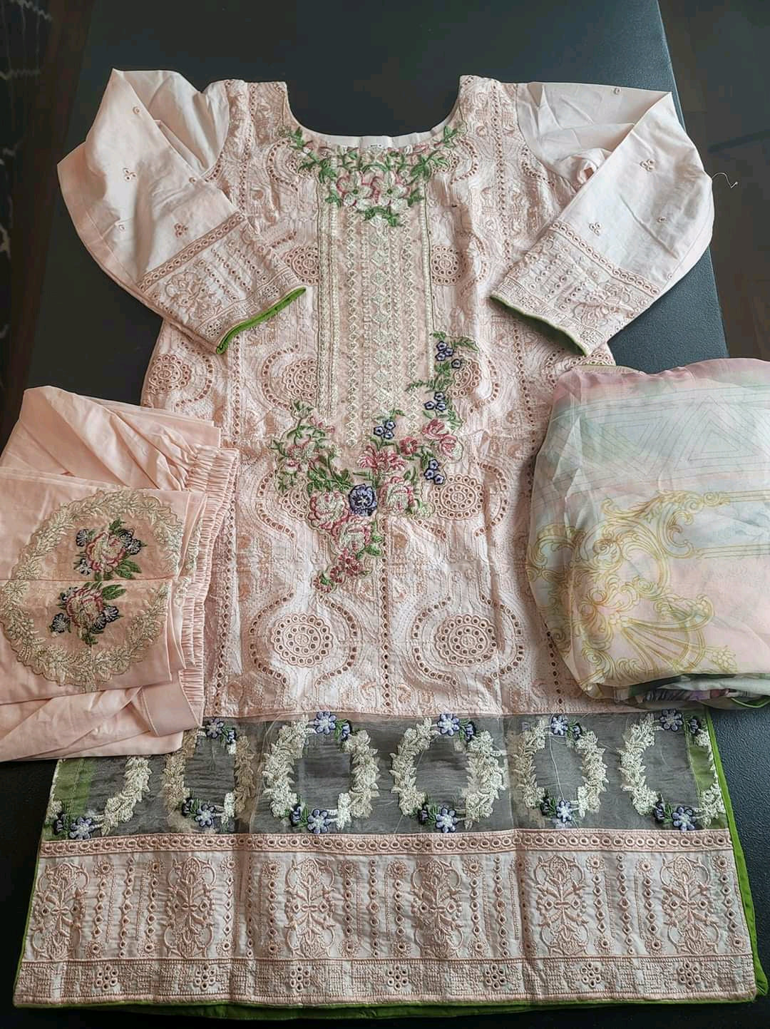 Pakistani Stitched Embroidery Lawn Suit Ready To Ship