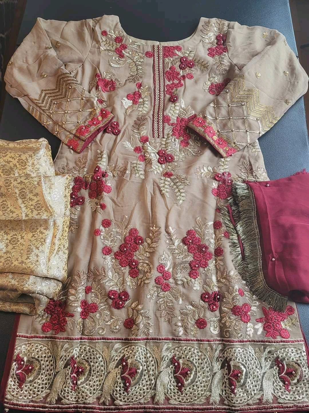 Pakistani Stitched Embroidery Party Wear Dresses Ready To Ship
